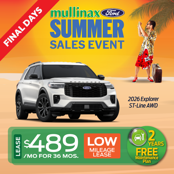 2026 Explorer ST-Line AWD Lease $489/mo for 36 Mos.