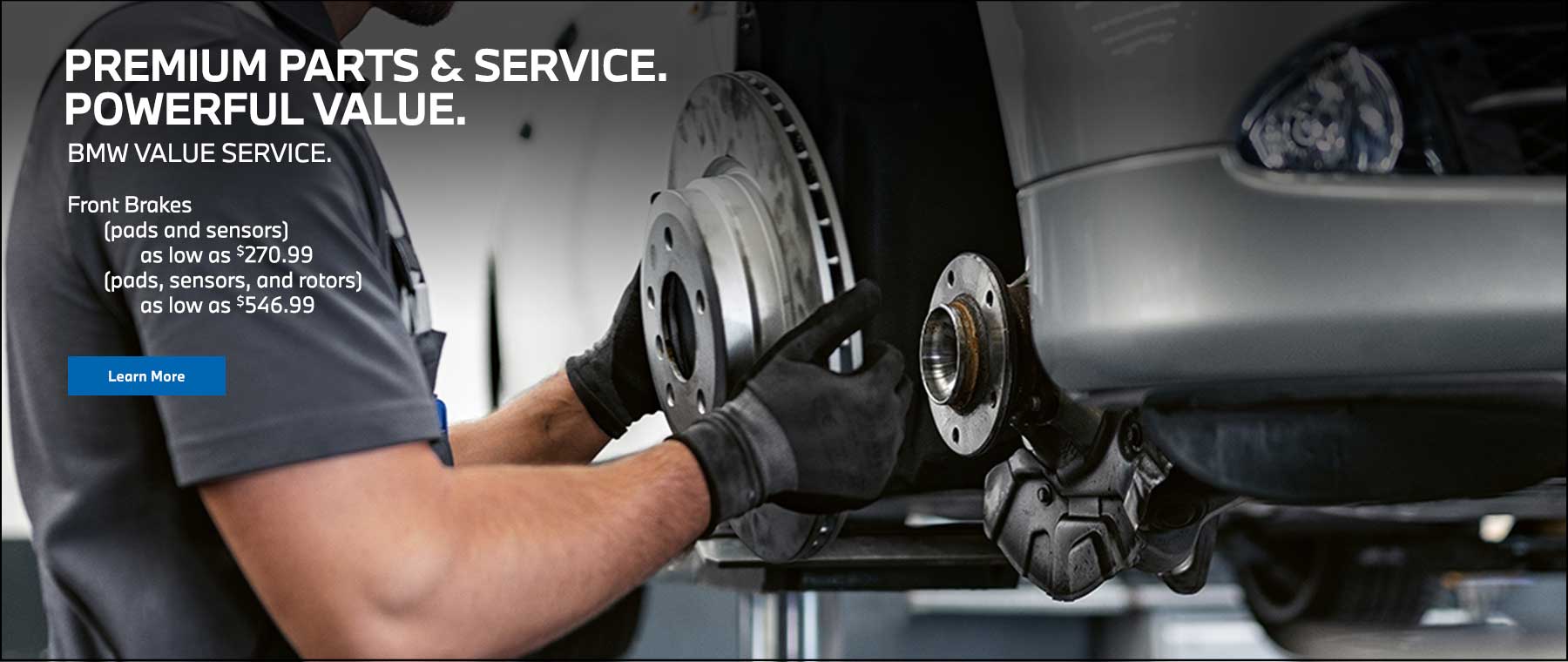 BMW Value Service, front brakes