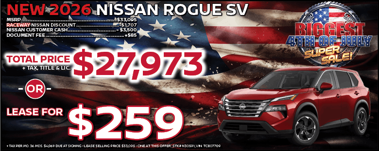 New 2026 Nissan Rogue Lease Offer
