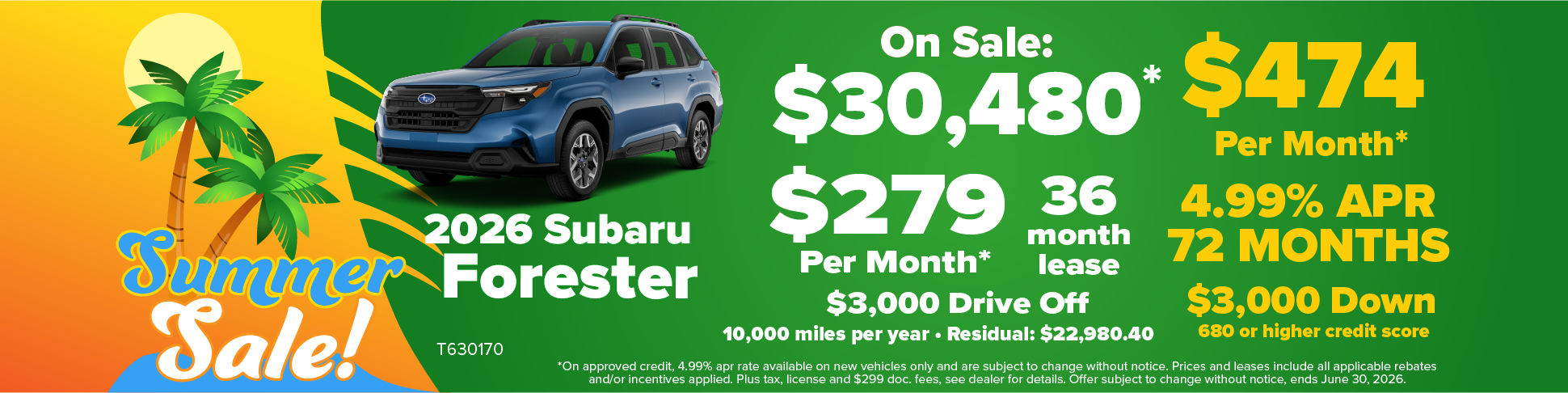 2026 Subaru Forester on sale