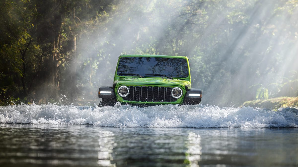 2026 Jeep Wrangler Exterior Front while Water Fording