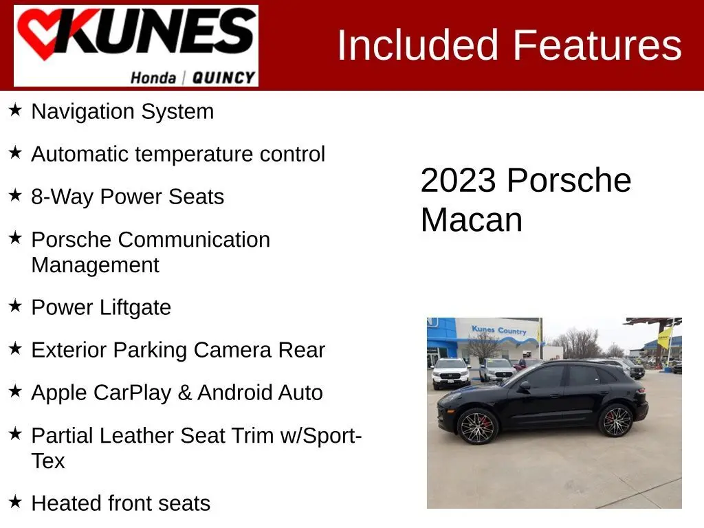 Used 2023 Porsche Macan S with VIN WP1AG2A51PLB36926 for sale in Quincy, IL