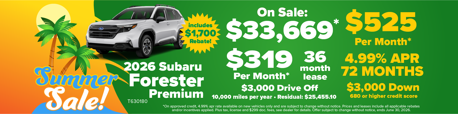 2026 Subaru Forester Premium on sale