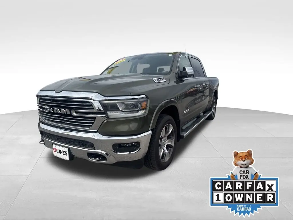 Used 2021 RAM Ram 1500 Pickup Laramie with VIN 1C6SRFJT5MN683775 for sale in Macomb, IL