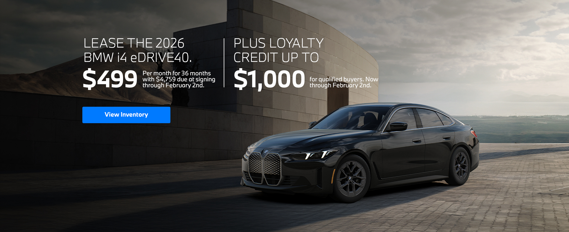 2025 i4 lease starting at $499 per month for 36 months