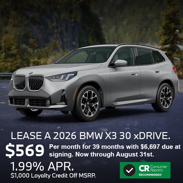 Lease the BMW X3 in Roxbury NJ