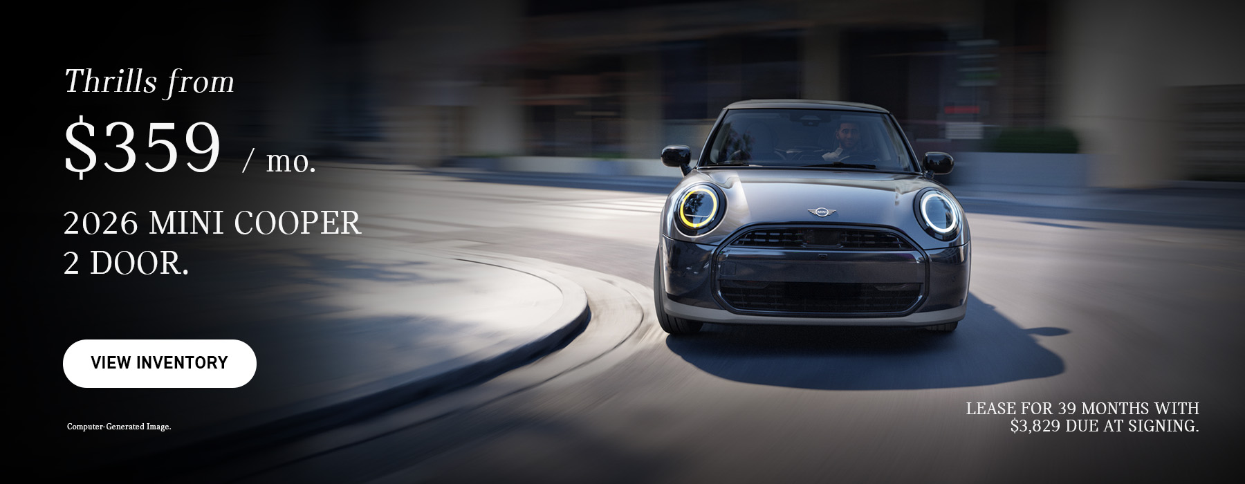 Gray 2 Door driving through town