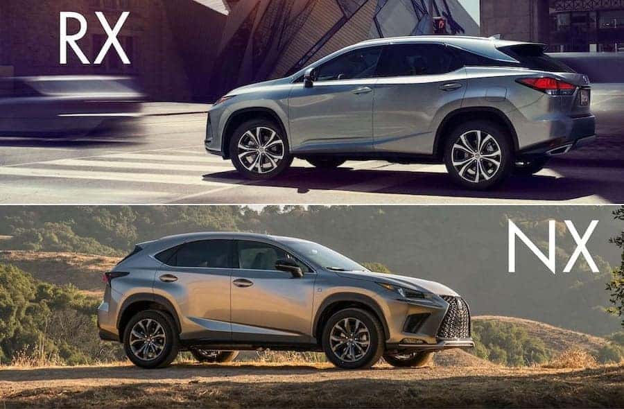 Lexus RX compared to the Lexus NX