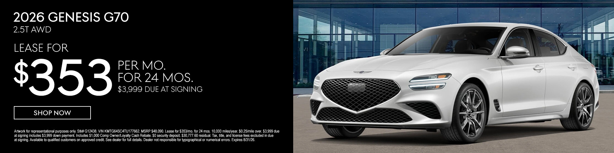 Genesis G70 August Special