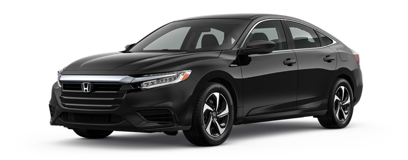 Black 2022 Honda Insight EX angled left