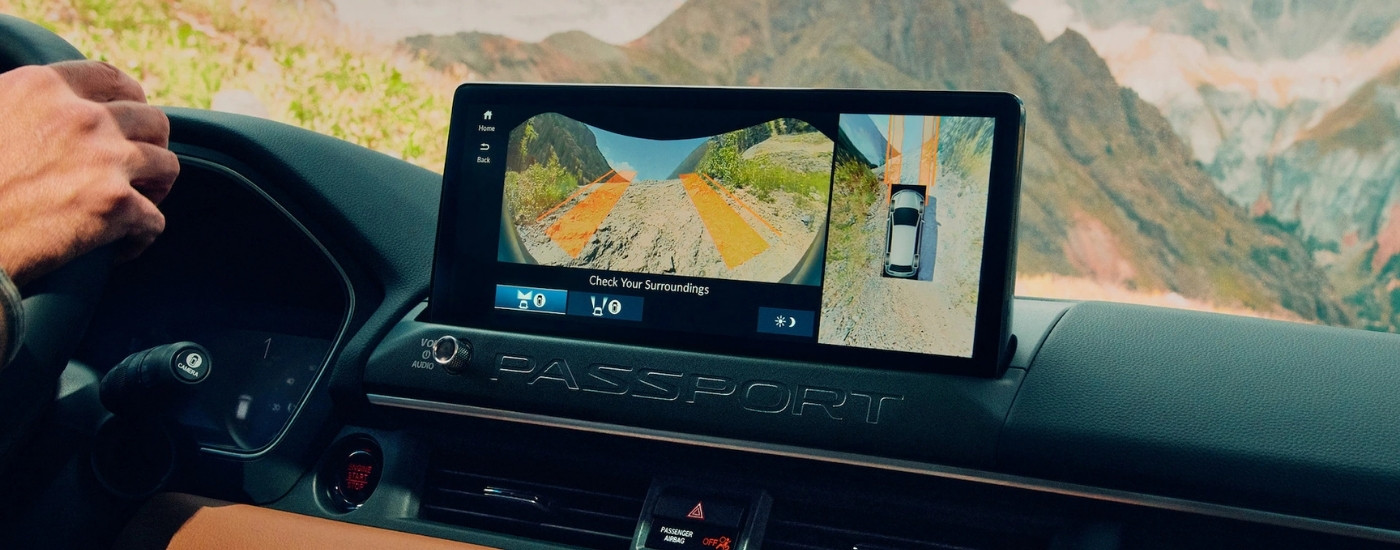 Surround view cameras in a 2026 Honda Passport Elite TrailSport.