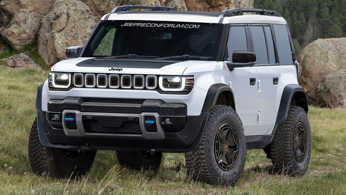 2026 Jeep Recon SE White Exterior Driver Side Front Angle