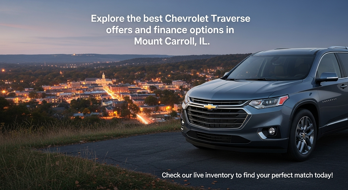 Explore the best Chevrolet Traverse offers and finance options in Mount Carroll, IL. Check our live inventory to find your perfect match today!