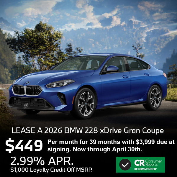 Lease a 2026 BMW 228 xDrive Gran Coupe