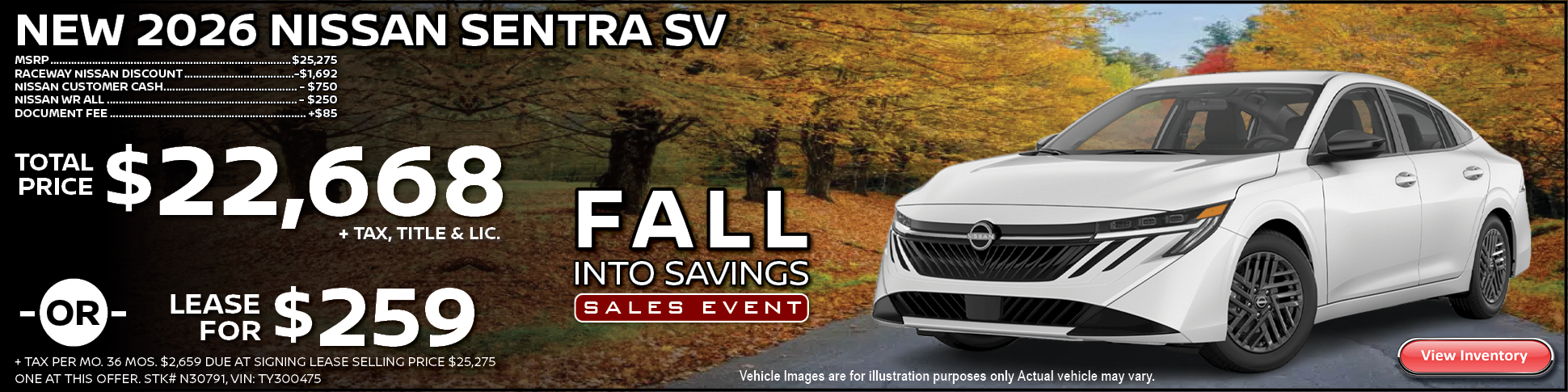2026 Nissan Sentra Lease Offer