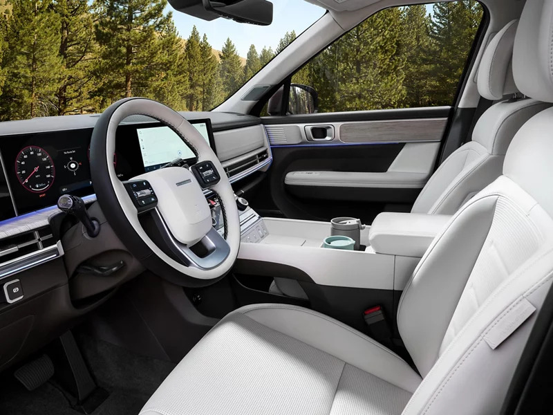 The front interior design of a car.