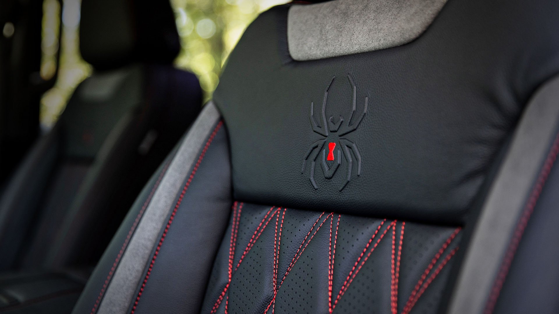 Interior of a black widow truck