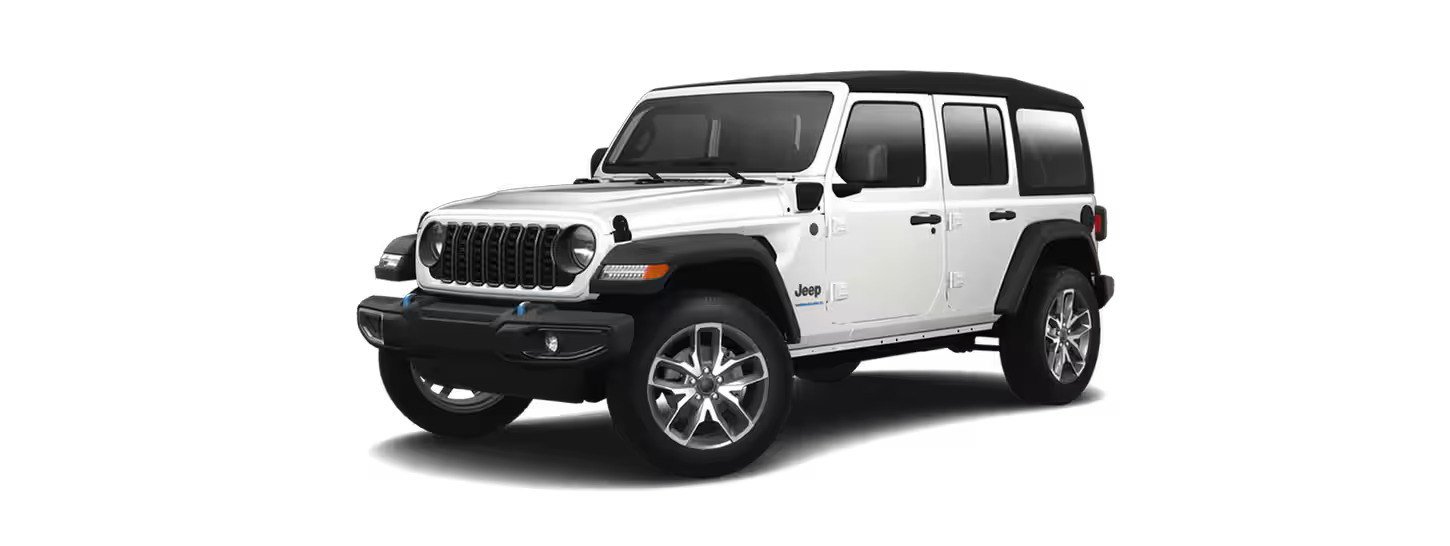 The 2024 Jeep Wrangler 4xe Sport S trim level.