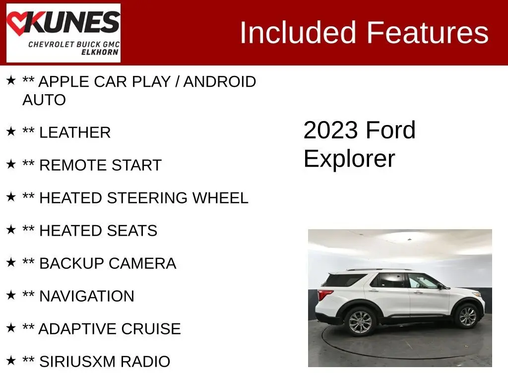 Used 2023 Ford Explorer Limited with VIN 1FMSK8FH7PGA19415 for sale in Elkhorn, WI