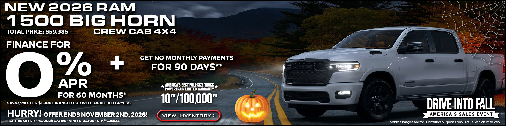 NEW 2026 RAM 1500 BIG HORN CREW CAB 4X4