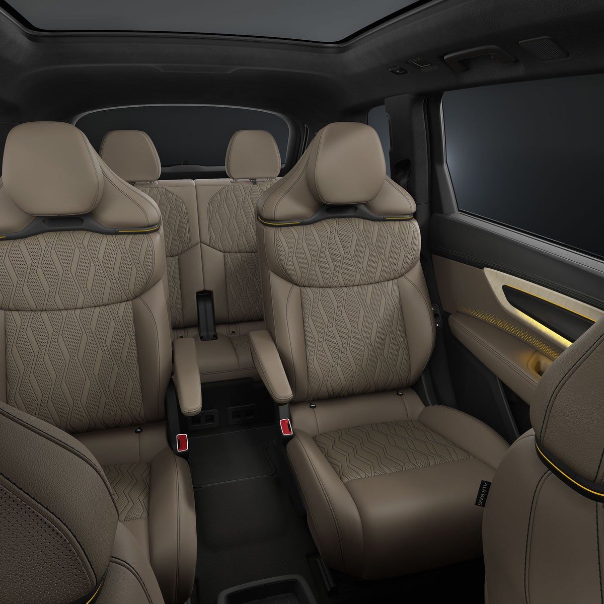 2027 Audi Q9 second-row captain's chairs and third-row seating