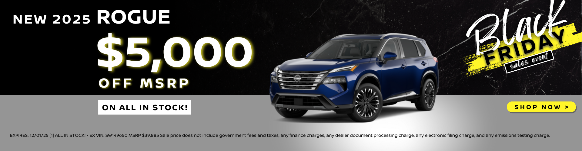 Nissan Rogue MSRP offer