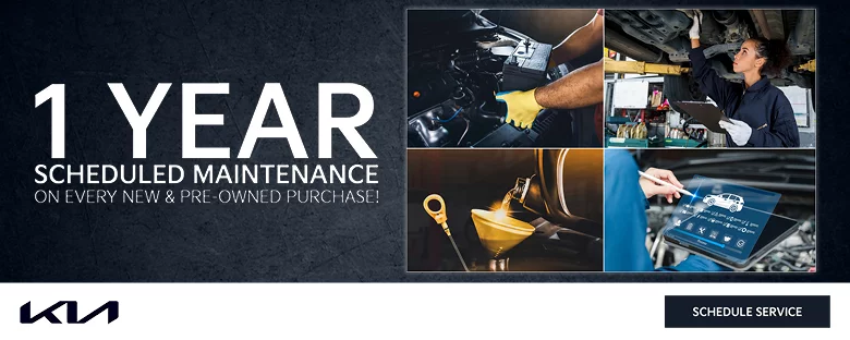 1 YEAR SCHEDULED MAINTENANCE ON EVERY NEW & PRE-OWNED PURCHASE!