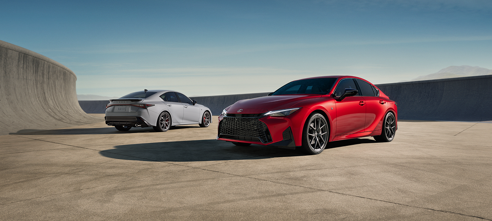 Close-up of taillamp of IS 350 shown in Wind exterior color.