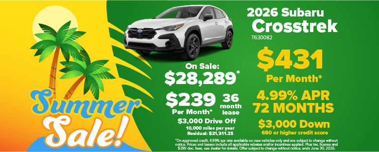 2026 Subaru Crosstrek on sale