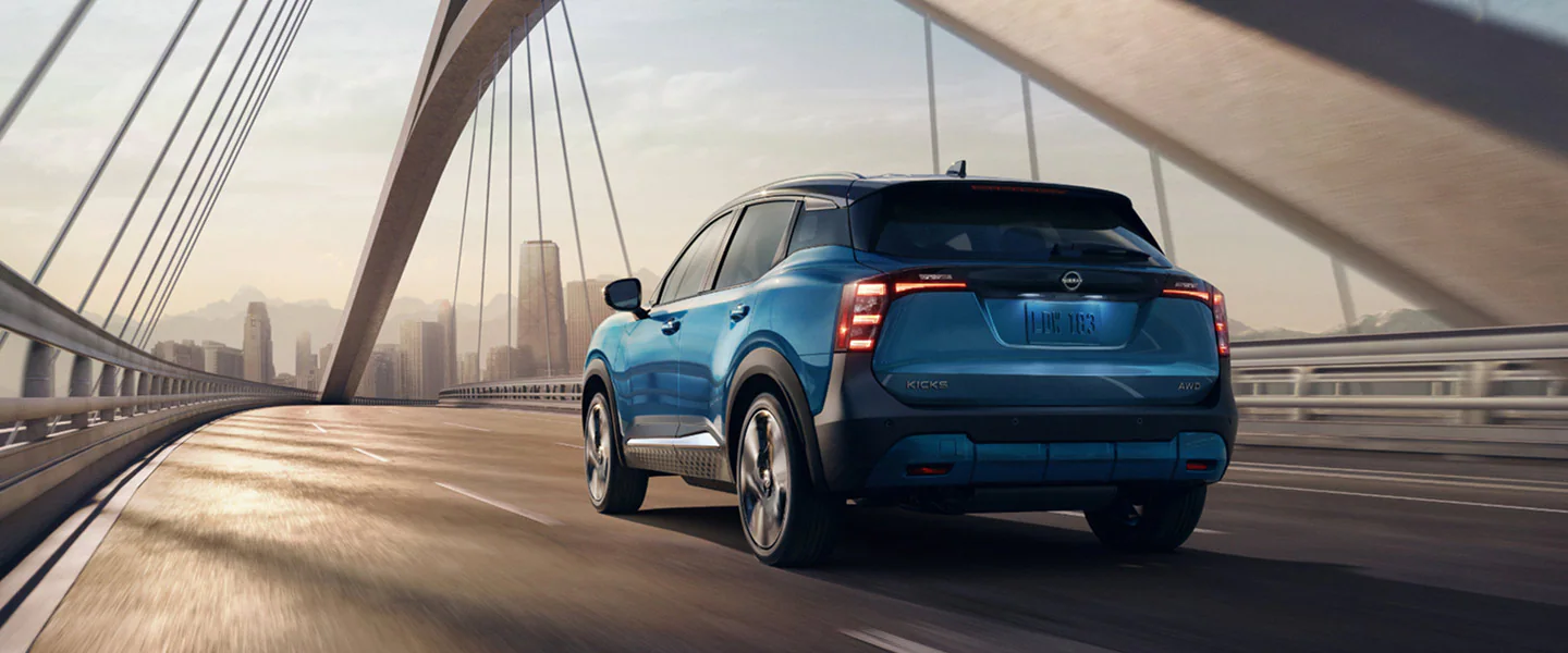 Nissan Kicks on a dirt road