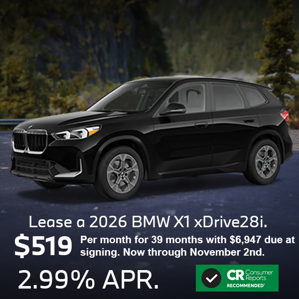 Lease a 2026 BMW X1 xDrive28i for only $519