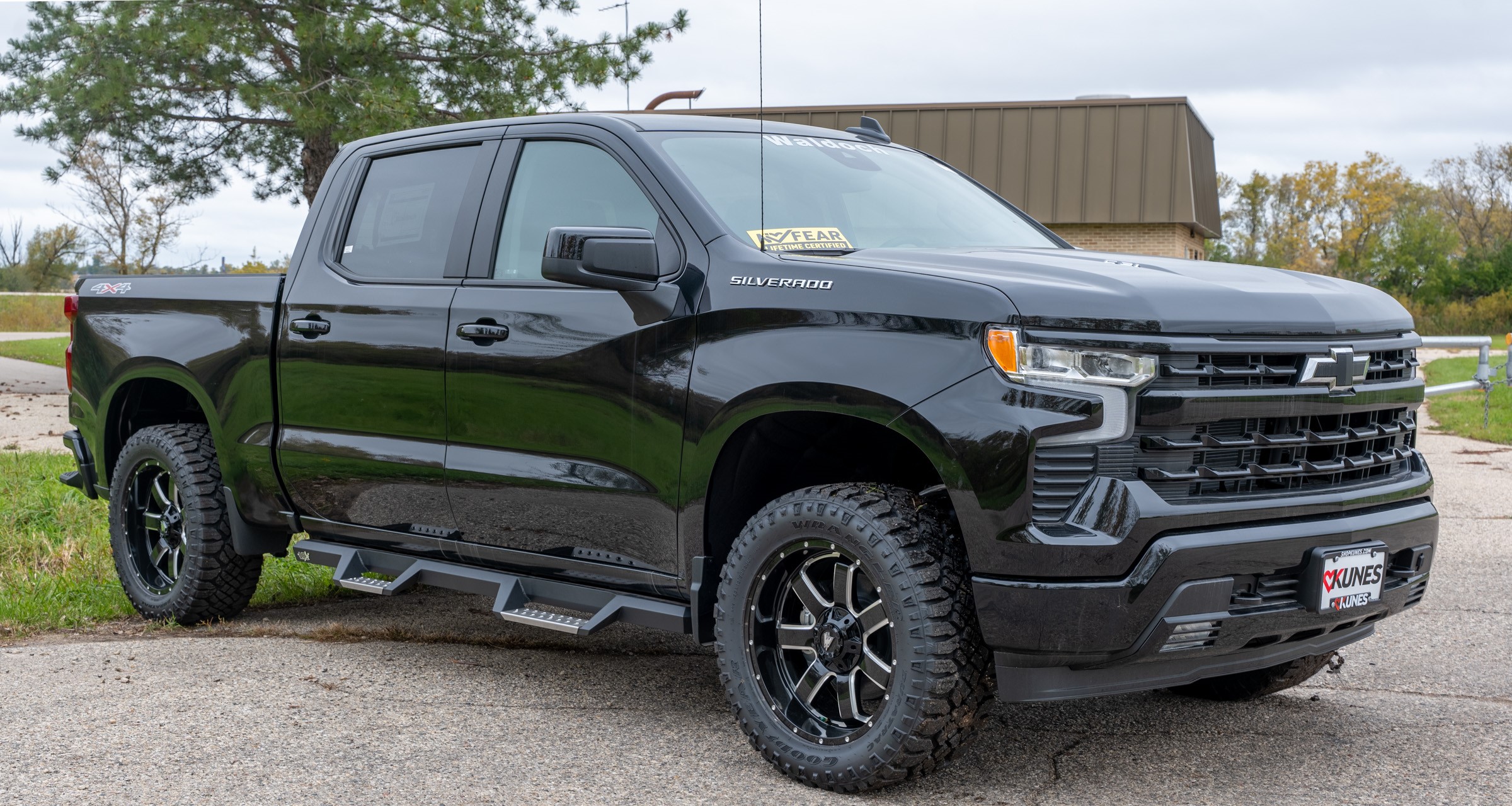 Black Chevy Silverado with a Waldoch upfit