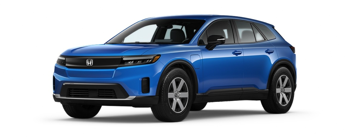 BLue 2025 Honda Prologue EX angled left