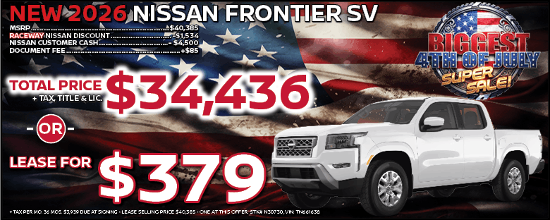 2026 Nissan Frontier Lease Offer