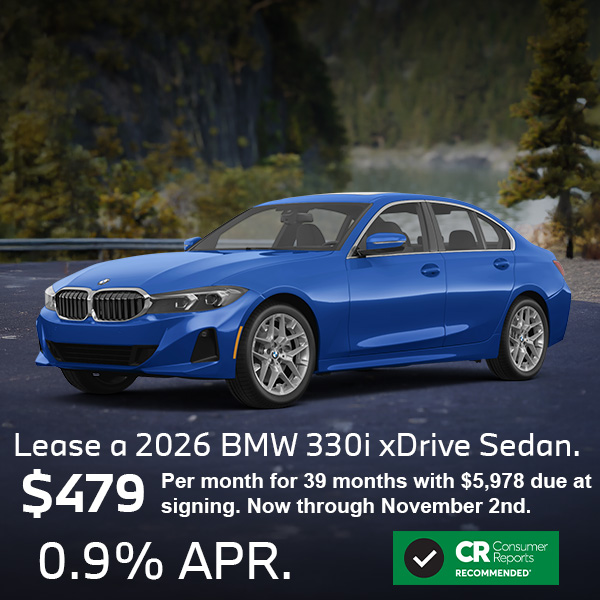Lease a 2026 BMW 330i xDrive Sedan for only $479