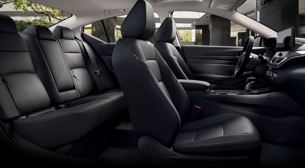 Black interior in a 2023 Nissan Altima