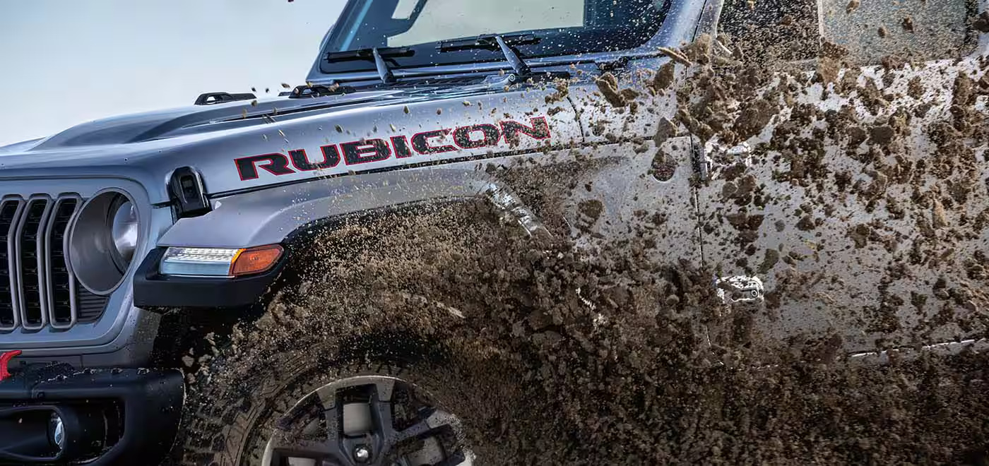 2024 jeep gladiator driving in mud