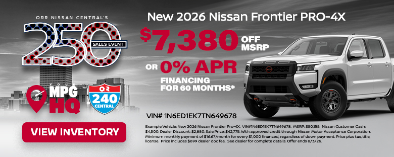New 2026 Nissan Frontier