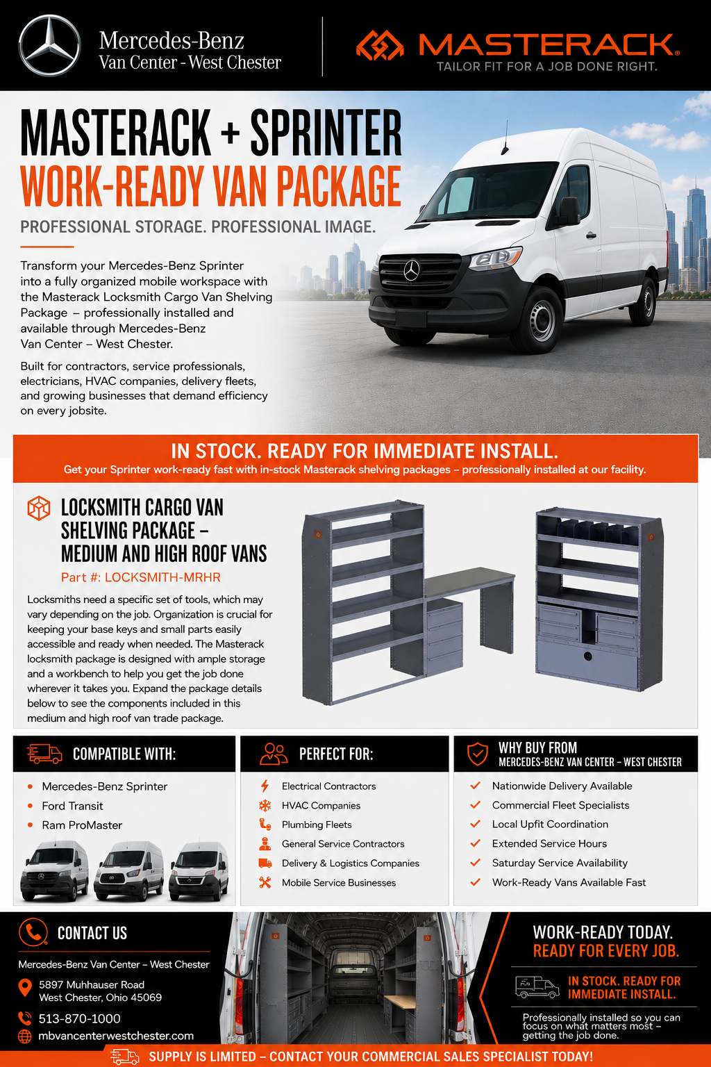 Locksmith Cargo Van Shelving Package Brochure
