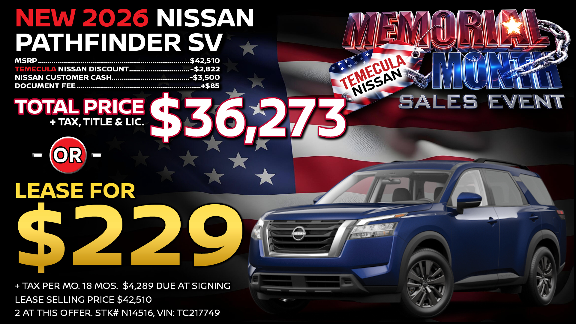 2026 Nissan Pathfinder SV