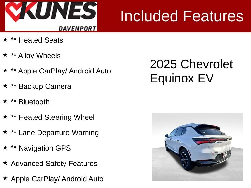 Used 2025 Chevrolet Equinox EV LT with VIN 3GN7DNRP4SS196723 for sale in Davenport, IA