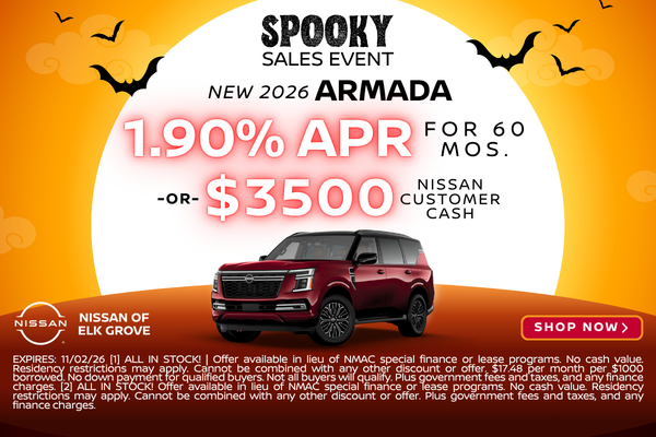 ARMADA 1.9% APR or $3500 Customer Cash