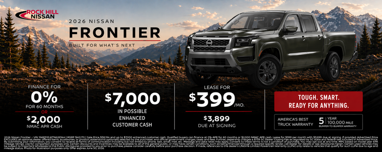 Rock Hill Nissan Frontier Incentive