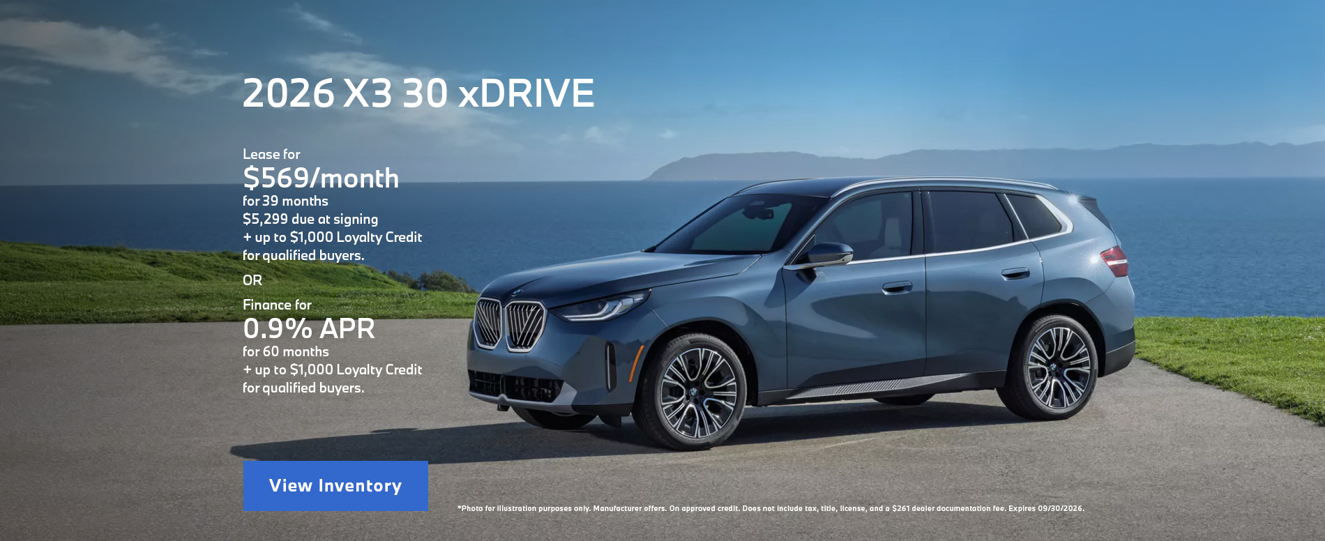 2026 BMW X3 30 xDRIVE Offer