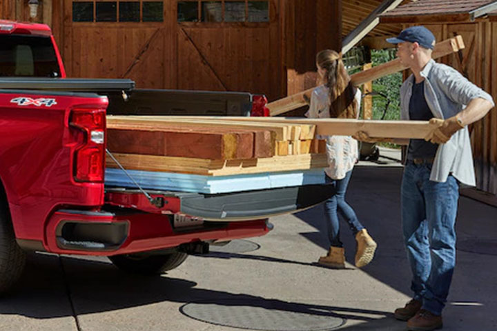 Loading a Chevy Silverado rear bed