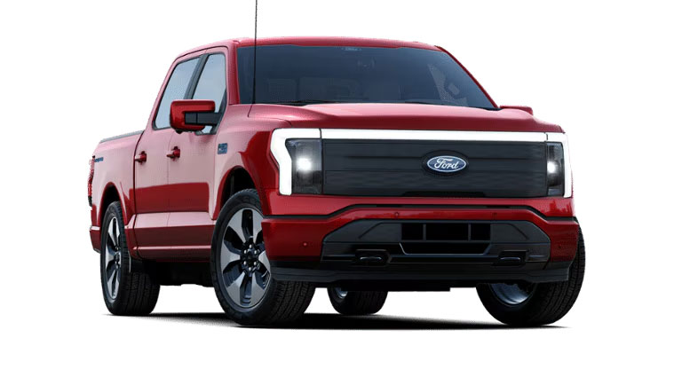 image of grey ford f-150 lightning platinum