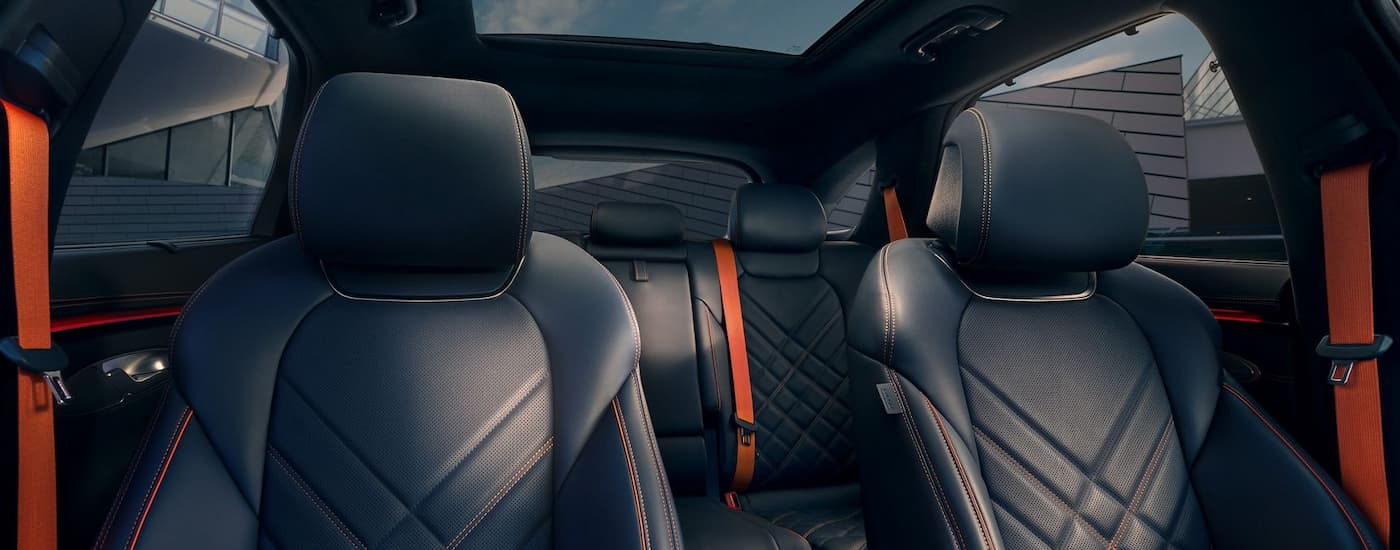 Black leather interior of a 2026 Genesis GV70