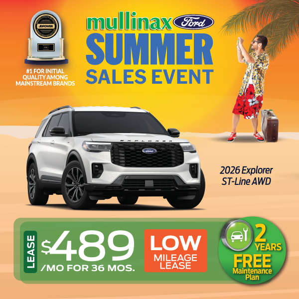 2026 Explorer ST-Line AWD Lease $489/mo for 36 Mos.