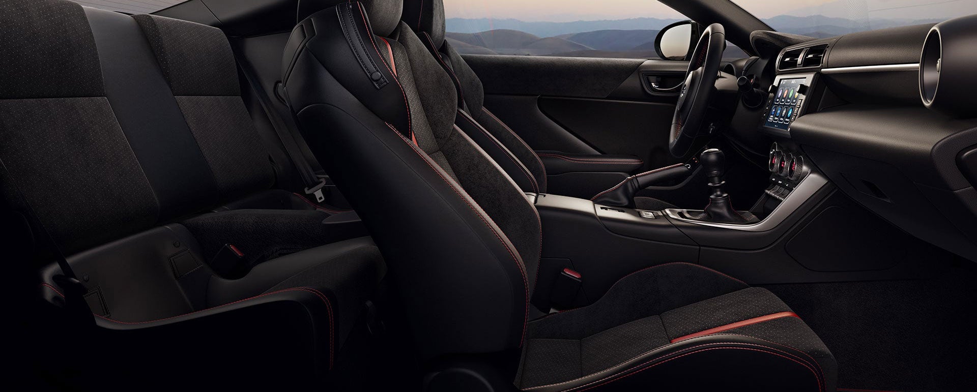 2023 Subaru BRZ interior with sport seats and dashboard