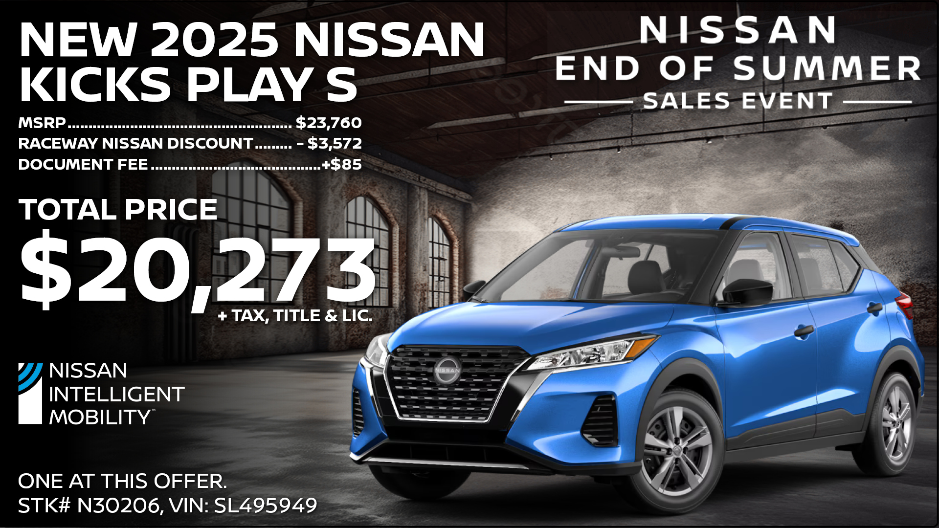 2025 Nissan Kicks Play S Purchase Offer